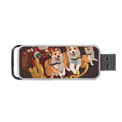 Christmas Santa Claus Dog Sled Portable Usb Flash (one Side) by Sarkoni