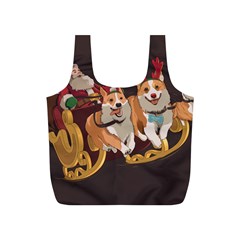 Christmas Santa Claus Dog Sled Full Print Recycle Bag (s) by Sarkoni