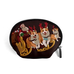 Christmas Santa Claus Dog Sled Accessory Pouch (small) by Sarkoni