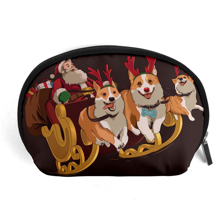 Christmas Santa Claus Dog Sled Accessory Pouch (Large)