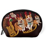 Christmas Santa Claus Dog Sled Accessory Pouch (Large) Back