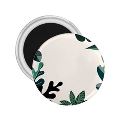 Leaves Plants Foliage Border 2.25  Magnets