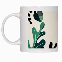 Leaves Plants Foliage Border White Mug