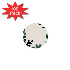 Leaves Plants Foliage Border 1  Mini Buttons (100 pack) 