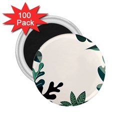 Leaves Plants Foliage Border 2.25  Magnets (100 pack) 