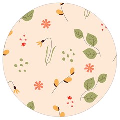 Spring Art Floral Pattern Design Round Trivet by Sarkoni