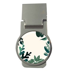 Leaves Plants Foliage Border Money Clips (Round) 