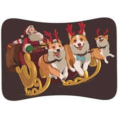 Christmas Santa Claus Dog Sled Velour Seat Head Rest Cushion by Sarkoni