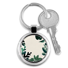 Leaves Plants Foliage Border Key Chain (Round)