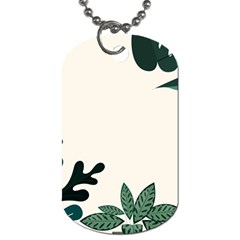 Leaves Plants Foliage Border Dog Tag (One Side)