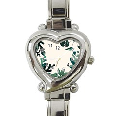 Leaves Plants Foliage Border Heart Italian Charm Watch