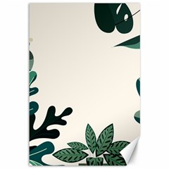 Leaves Plants Foliage Border Canvas 12  X 18  by Sarkoni