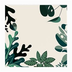 Leaves Plants Foliage Border Medium Glasses Cloth