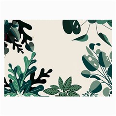 Leaves Plants Foliage Border Large Glasses Cloth (2 Sides)