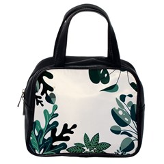 Leaves Plants Foliage Border Classic Handbag (One Side)