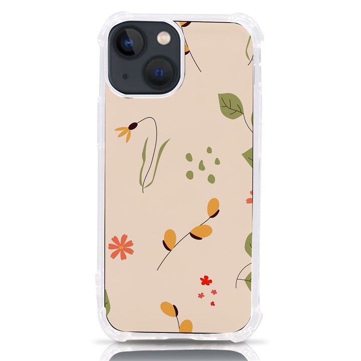 Spring Art Floral Pattern Design iPhone 13 mini TPU UV Print Case