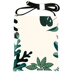 Leaves Plants Foliage Border Shoulder Sling Bag