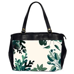 Leaves Plants Foliage Border Oversize Office Handbag (2 Sides)