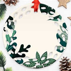 Leaves Plants Foliage Border Ornament (Round Filigree)