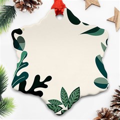 Leaves Plants Foliage Border Ornament (Snowflake)