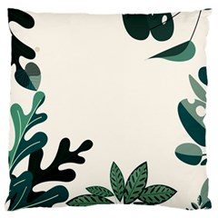 Leaves Plants Foliage Border Large Cushion Case (one Side) by Sarkoni