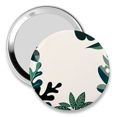 Leaves Plants Foliage Border 3  Handbag Mirrors