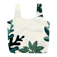 Leaves Plants Foliage Border Full Print Recycle Bag (L)