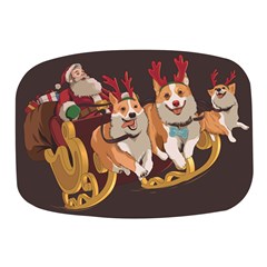 Christmas Santa Claus Dog Sled Mini Square Pill Box