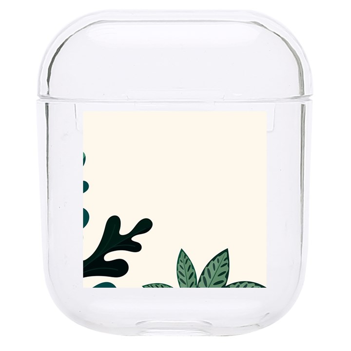 Leaves Plants Foliage Border Hard PC AirPods 1/2 Case