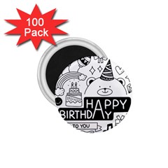 Happy Birthday Celebration Party 1 75  Magnets (100 Pack)  by Sarkoni