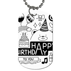 Happy Birthday Celebration Party Dog Tag (one Side) by Sarkoni