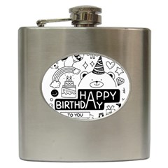 Happy Birthday Celebration Party Hip Flask (6 Oz) by Sarkoni