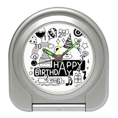 Happy Birthday Celebration Party Travel Alarm Clock by Sarkoni