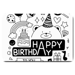 Happy Birthday Celebration Party Large Doormat by Sarkoni