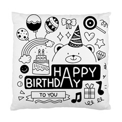 Happy Birthday Celebration Party Standard Cushion Case (two Sides) by Sarkoni