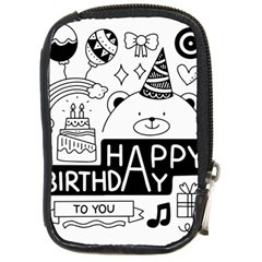 Happy Birthday Celebration Party Compact Camera Leather Case by Sarkoni