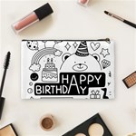 Happy Birthday Celebration Party Cosmetic Bag (Medium) Back