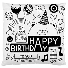 Happy Birthday Celebration Party Large Cushion Case (two Sides) by Sarkoni