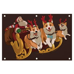 Christmas Santa Claus Dog Sled Banner And Sign 6  X 4  by Sarkoni