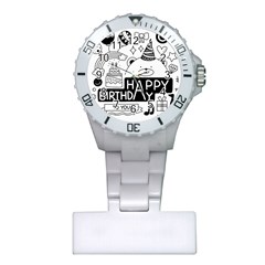 Happy Birthday Celebration Party Plastic Nurses Watch by Sarkoni