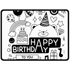 Happy Birthday Celebration Party Two Sides Fleece Blanket (large) by Sarkoni