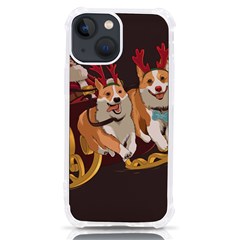 Christmas Santa Claus Dog Sled Iphone 13 Mini Tpu Uv Print Case by Sarkoni