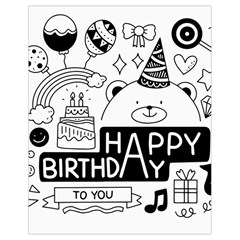 Happy Birthday Celebration Party Drawstring Bag (small) by Sarkoni