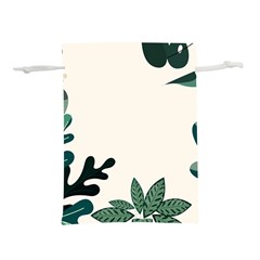 Leaves Plants Foliage Border Lightweight Drawstring Pouch (L)