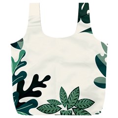 Leaves Plants Foliage Border Full Print Recycle Bag (XXXL)