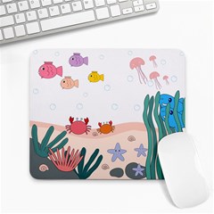 Cartoon Marine Life Marine Drawing Large Mousepad by Sarkoni