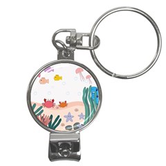 Cartoon Marine Life Marine Drawing Nail Clippers Key Chain by Sarkoni