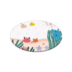 Cartoon Marine Life Marine Drawing Sticker (oval) by Sarkoni