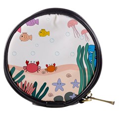 Cartoon Marine Life Marine Drawing Mini Makeup Bag by Sarkoni