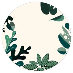 Leaves Plants Foliage Border Round Trivet